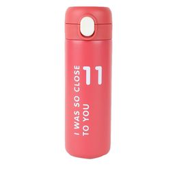 iSWEVEN Red Printed Vacuum Insulated Stainless Steel Water Bottle-51