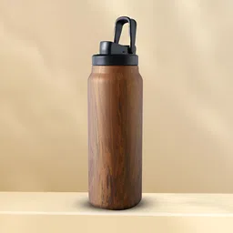 UMAI Brown & Black Stainless Steel Single Wall Vacuum Water Bottle 900ml-28