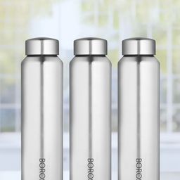 BOROSIL Aquaslim 3 Pcs Stainless Steel Water Bottle-1L Each-picture-51