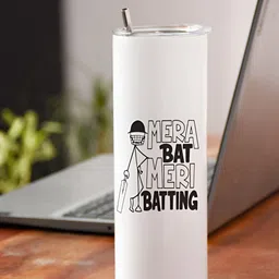 Indigifts White & Black Printed Double Wall Vacuum Thermosteel Water Bottle 590 ml-23