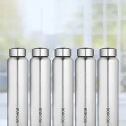 BOROSIL Aquaslim 5 Pieces Stainless Steel Water Bottle 1L-picture-28