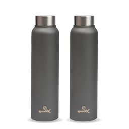 Speedex Grey & Silver Toned 2 Pieces Stainless Steel Water Bottle 1L-17