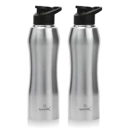 Speedex Silver-Toned Set of 2 Stainless Steel Water Bottle-image-27