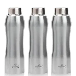 Speedex Silver-Toned Set of 3 Stainless Steel Water Bottle-image-53