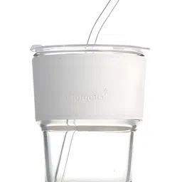 WELOUR White Single Glass Brand Logo Water Bottle-51