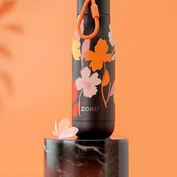 ZOKU Black & Orange  Printed Stainless Steel Water Bottle 532 ml-31
