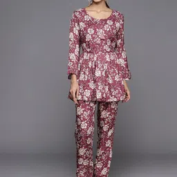 Varanga Printed Pure Cotton Tunic & Trouser Co-Ords-40