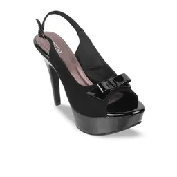 Metro Bow Detail Open Toe Stiletto Heels-14