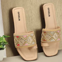 OPHELIA Embellished One Toe Flats-picture-31