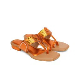 Sole House Laser Cuts Embellished One Toe Flats-image-91