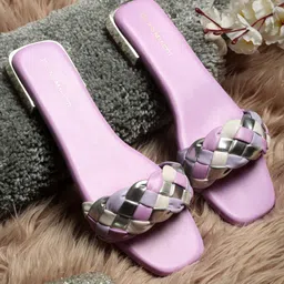 Bruno Manetti Women Purple Open Toe Flats-image-15