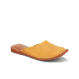 Apratim Textured Leather Mules-image-1