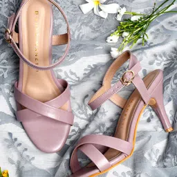 Bruno Manetti Purple PU Heels-image-6