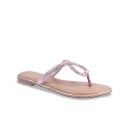 Shoetopia Embellished Open Toe Flats image 2