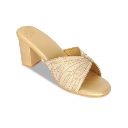 NR By Nidhi Rathi Embellished Open Toe Block Heels-58