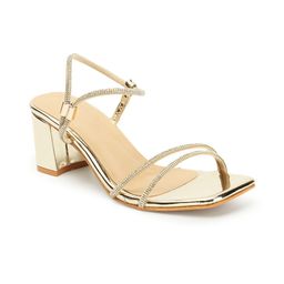 ICONICS Embellished Open Toe Block Heels image 5