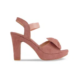 Rubeezz Peach-Coloured Platform Heels image 4