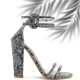 STYLZINDIA Printed Ankle Loop Block Heels image 4