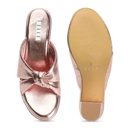 ELLE Knotted Open Toe Party Block Heels image 3