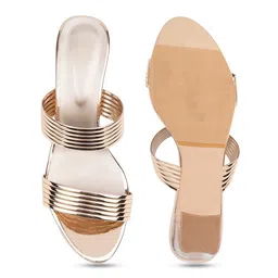 Ozuri Striped Open Toe Block Heels image 2