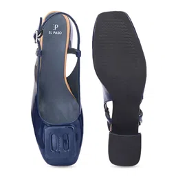 El Paso Square Toe Embellished Block Mules With Backstrap image 5