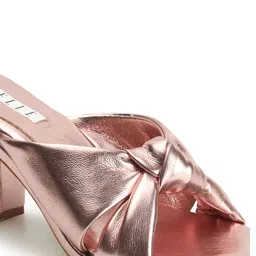 ELLE Knotted Open Toe Party Block Heels image 5