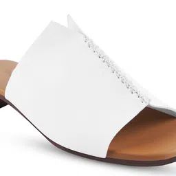 Try Me Textured No Back Strap Open Toe Flats image 2