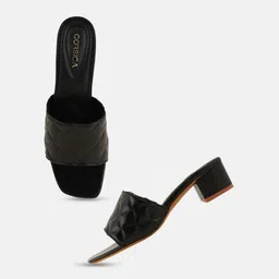 CORSICA Textured Open Toe Block Heels image 5