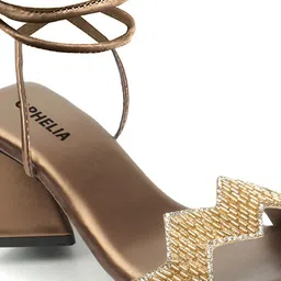 OPHELIA Embellished Open Toe Block Heel Gladiators image 2