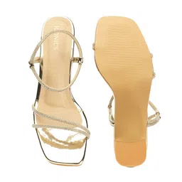 ICONICS Embellished Open Toe Block Heels image 2