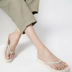Marc Loire Embellished Open Toe Flats-10
