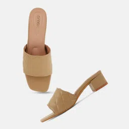 CORSICA Textured Open Toe Block Heels image 4