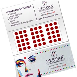 PERPAA Maroon Velvet Kumkum Bindi Box with 15 Flaps - Size 4 image 2