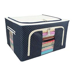 Bajo's Blue & Beige Polka Dot Printed Foldable Organiser-37