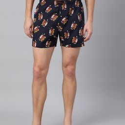 FLAMBOYANT Men Navy Printed Blue Boxers-image-44