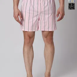 URBAN SCOTTISH Pack Of 3 Printed Cotton Boxers USBX2463-image-99