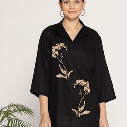 LetsDressUp Floral Printed Shirt Collar Tunics-image-9