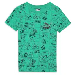 Puma Boys Printed Cotton T-Shirt-image-60