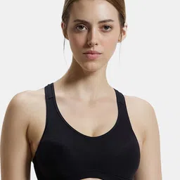 Jockey Active Black Racerback Padded Sports Bra 1378-image-51
