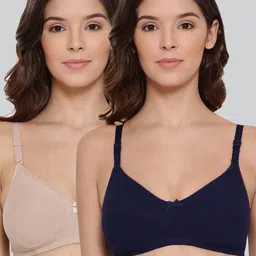 LYRA Pack Of 2 Combed Cotton Wirefree Secret Support Bra with Detachable Strap-10