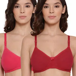 LYRA Pack Of 2 Combed Cotton Wirefree Secret Support Bra with Detachable Strap-image-34