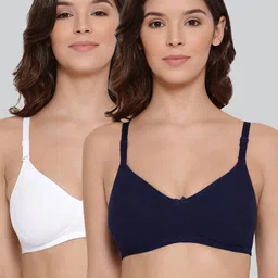 LYRA Pack Of 2 Combed Cotton Wirefree Secret Support Bra with Detachable Strap-image-6