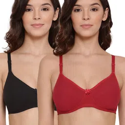LYRA Pack Of 2 Combed Cotton Wirefree Secret Support Bra with Detachable Strap-image-65