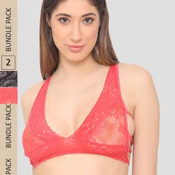 N-Gal Pack of 2 Floral Bralette Bra-image-32
