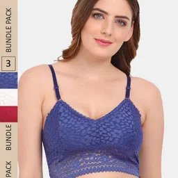 Amour Secret Pack of 3 Lightly Padded Non Wired Bra-image-35