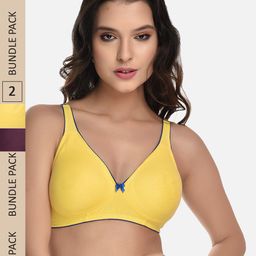 StyFun Pack of 2 Non-Padded Rapid-Dry Cotton Everyday Bra-image-39