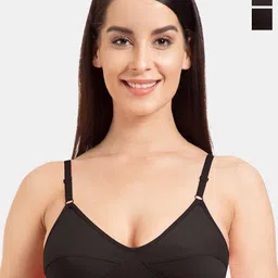 KOMLI Pack Of 2 Non-Padded Non-Wired Cotton Everyday Bra With All Day Comfort-picture-23