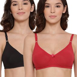 LYRA Pack Of 2 Combed Cotton Seamless Moulded Encircled Bra-image-40