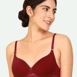 AROUSY Maroon Non Padded Minimizer Bra-picture-48