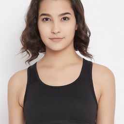 JUMP USA Medium Support All Day Comfort Training or Gym Rapid-Dry Slip-On Sports Bra-19